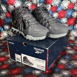 Reebok Women's Black and Gray Trailgrip Work Shoes